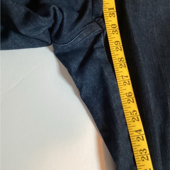 Venezia Navy Flare Jeans, Wide Leg, Stretch, Plus Size 28 - Picture 9 of 9